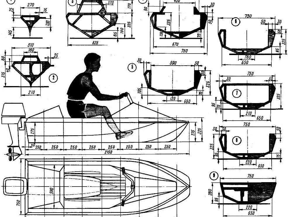 Mini boat чертежи