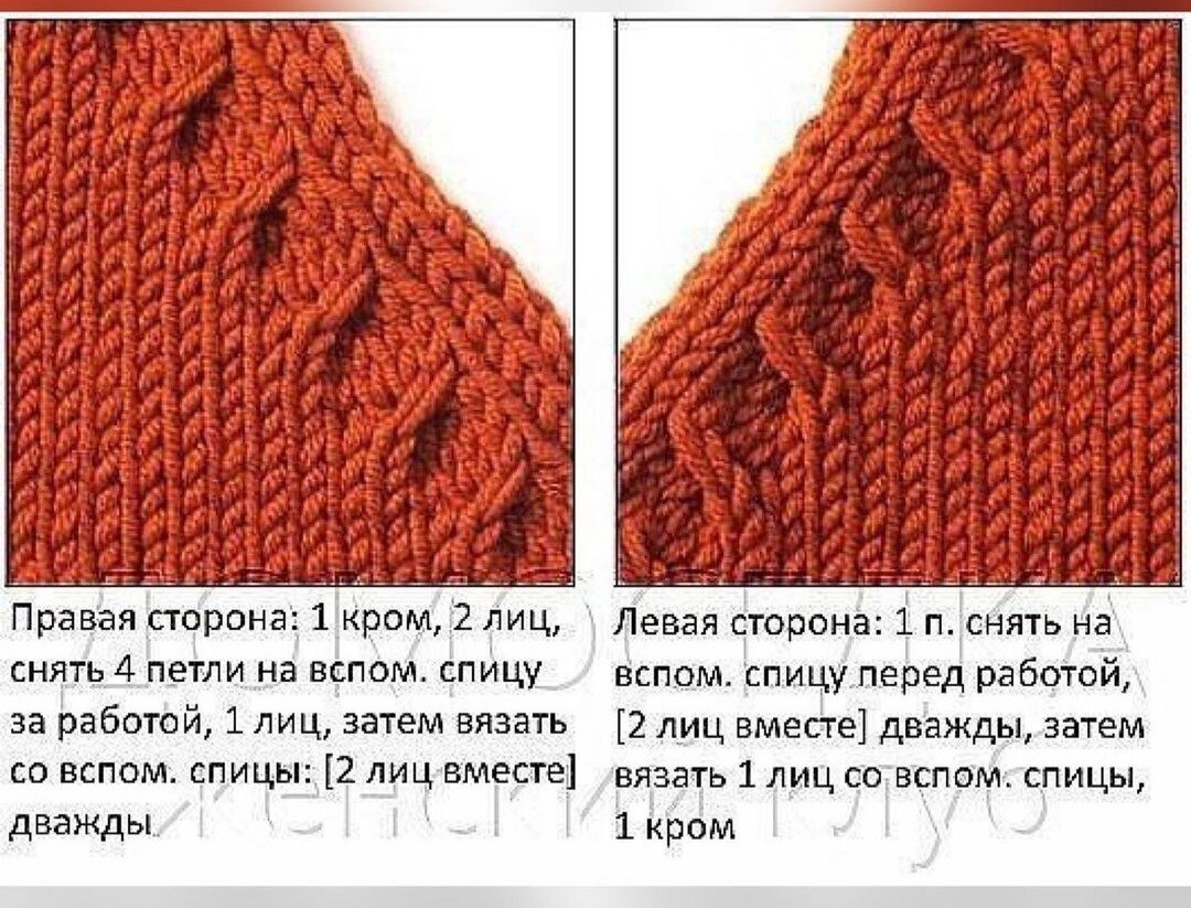 Красивая линия реглана спицами сверху схема