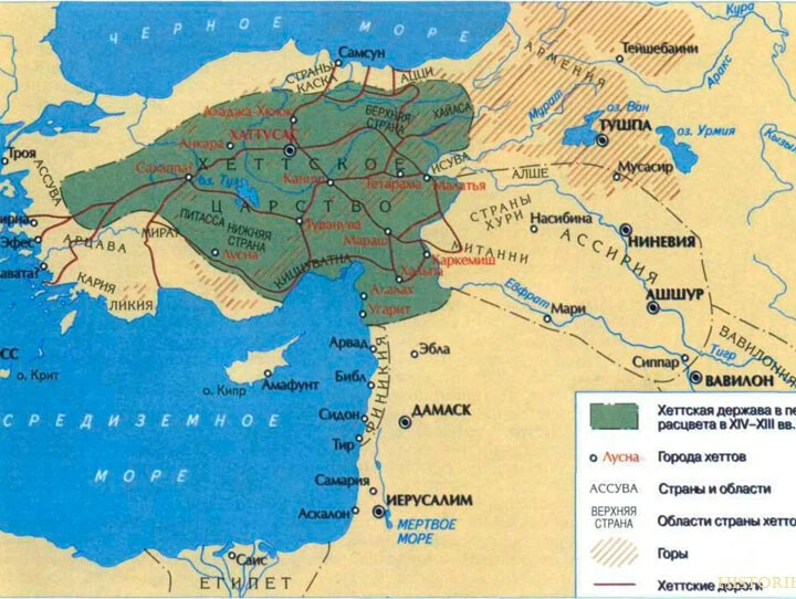 Древняя карта малой азии