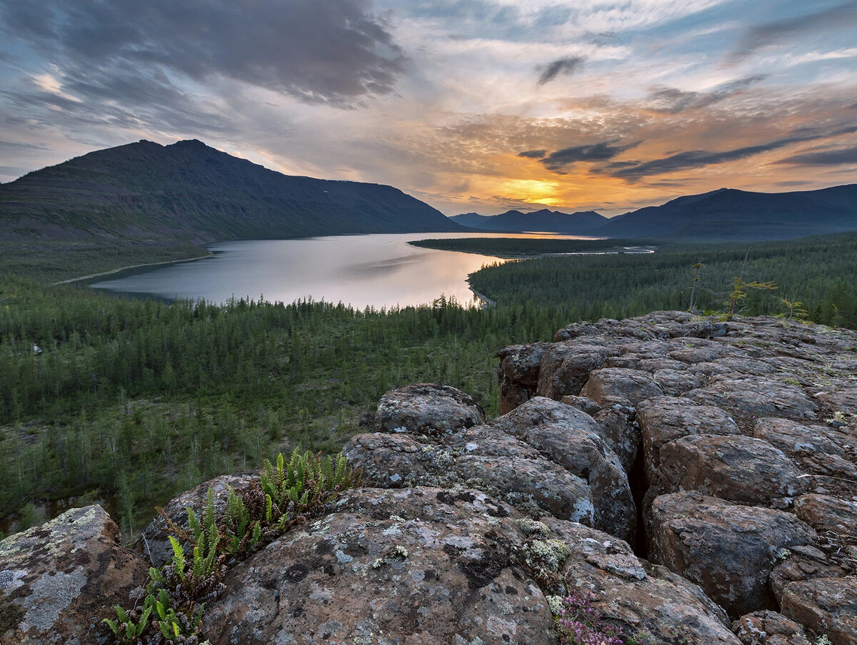 Плато Путорана закат