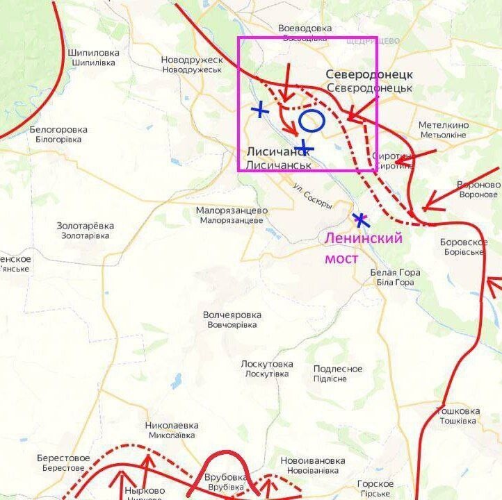 Северодонецк карта боевых действий