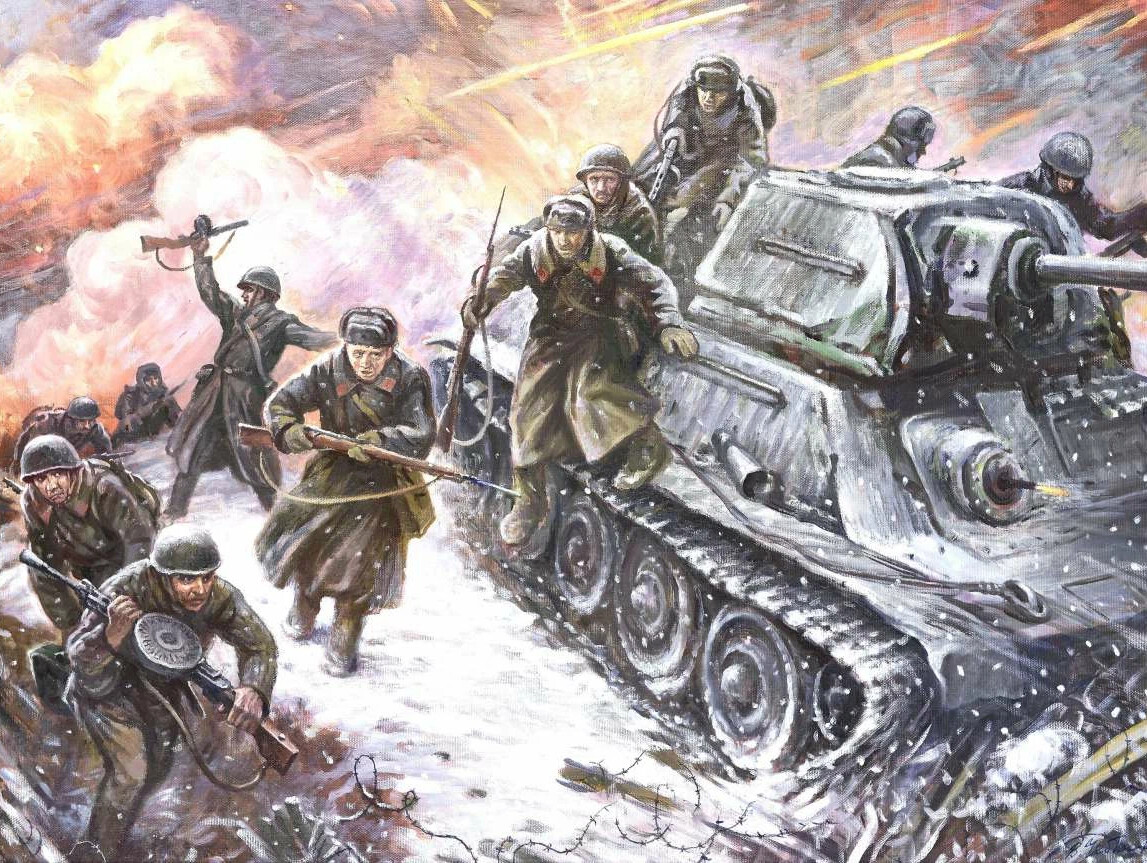 Картина сталинградская битва художник