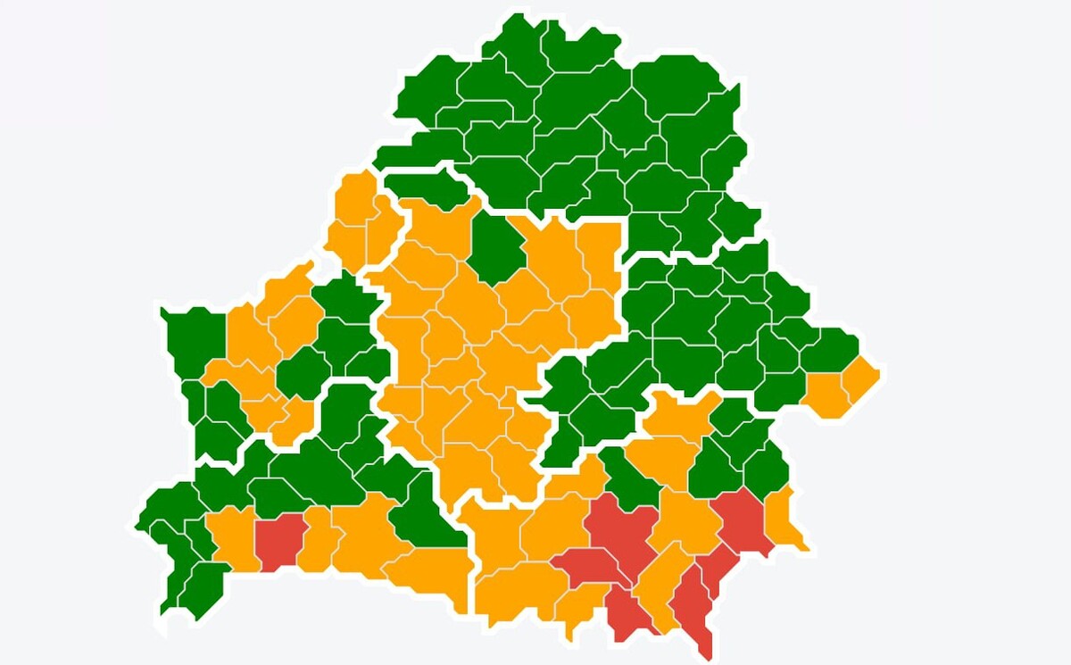 Карта ограничения посещения лесов беларуси