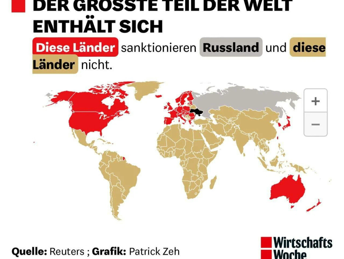 Карта стран которые ввели санкции