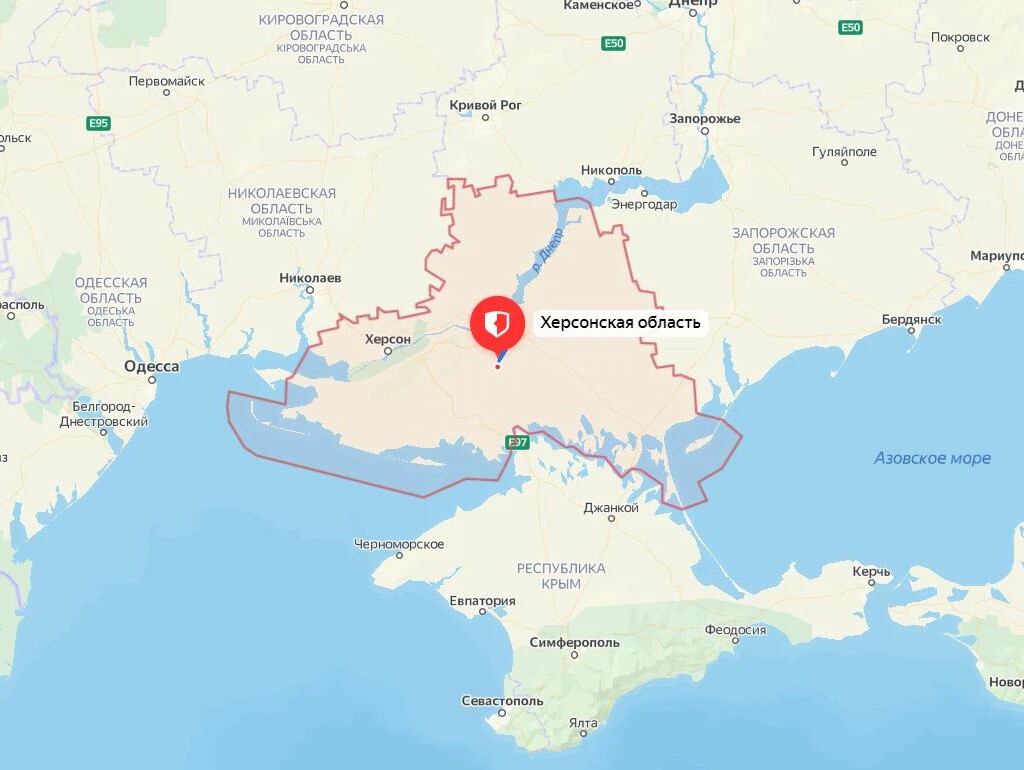 Карта Херсонской области и Крыма. Крым и Херсонская область. Границы херсонской области на карте