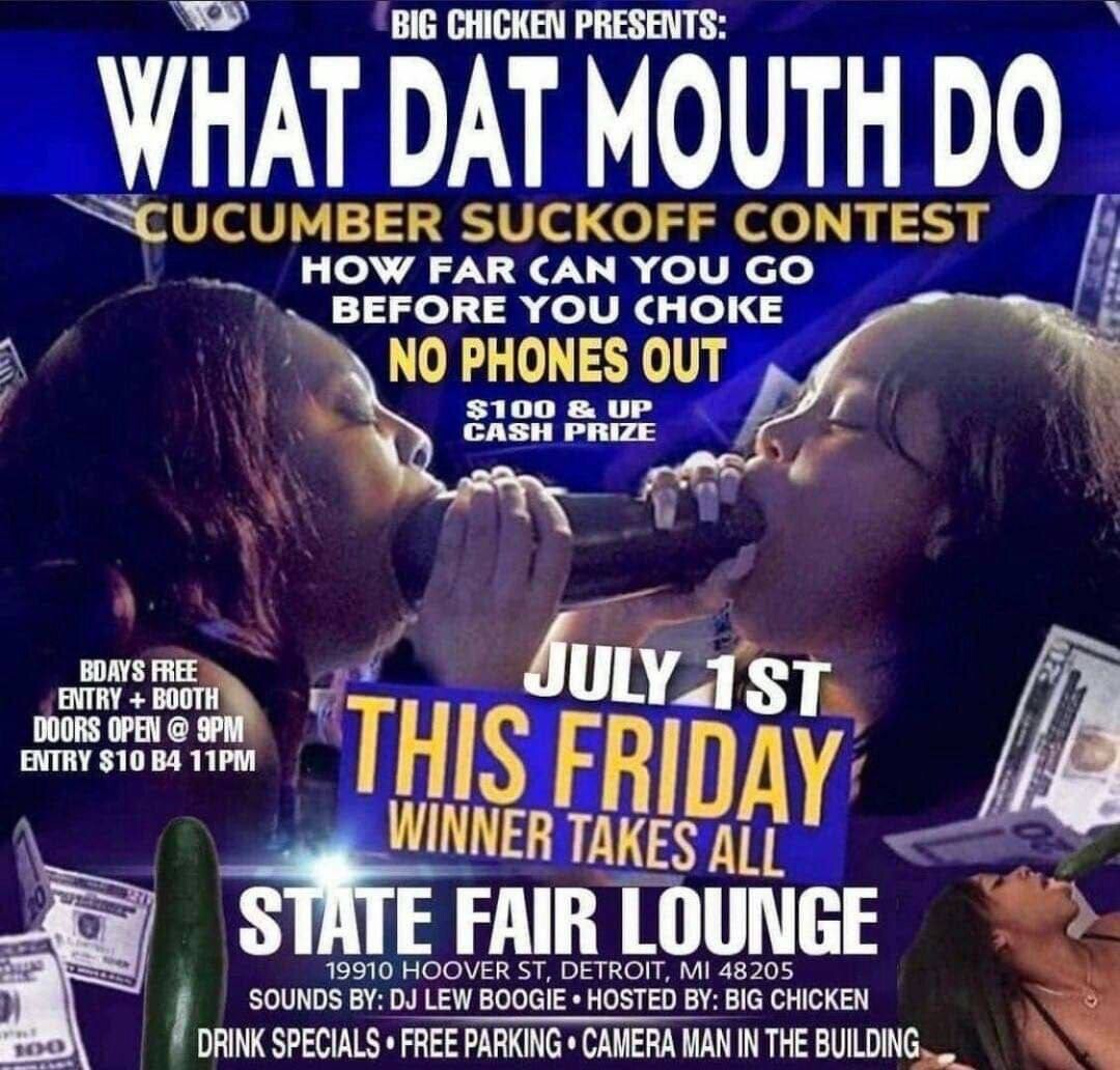 Cucumber Sucking Contest In Detroit