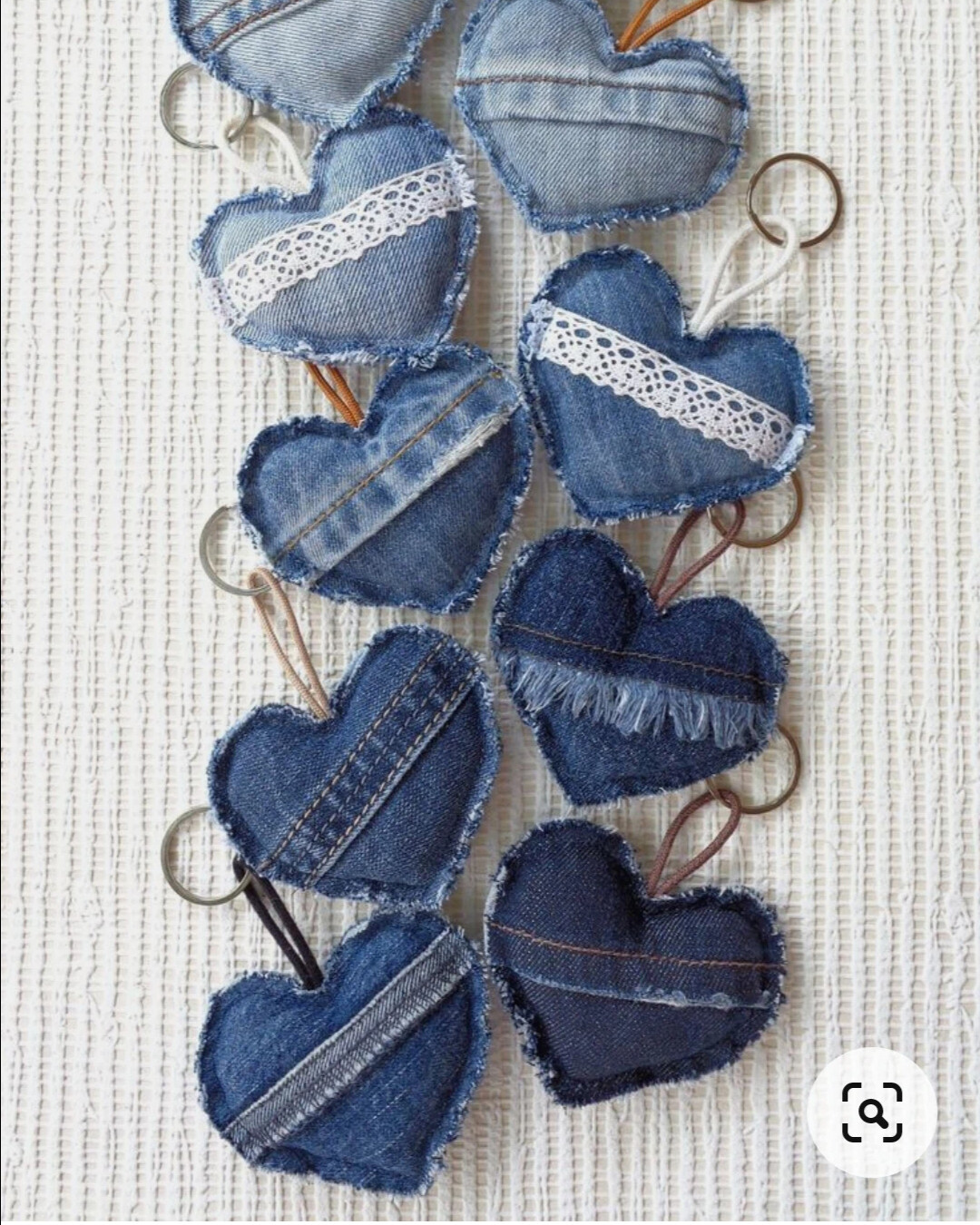 Сердце из джинсы