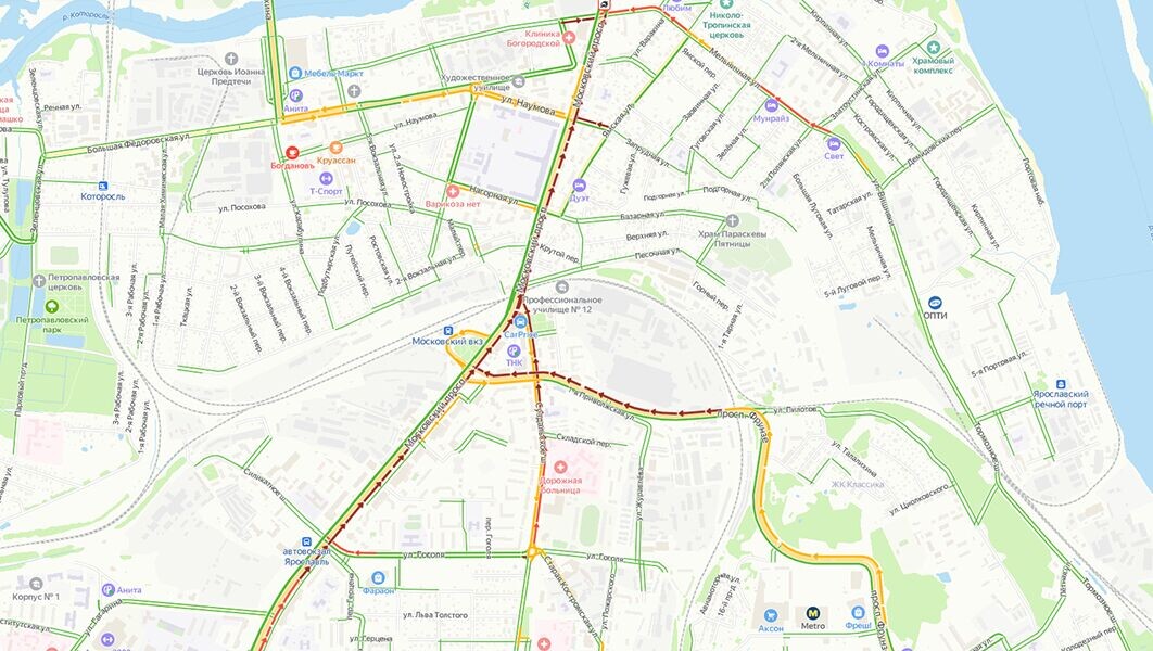 Карта ярославля московский проспект