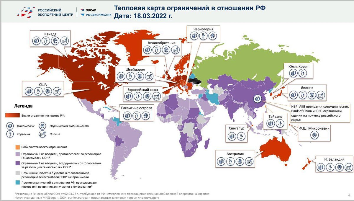 Страны в которых работает карта мир