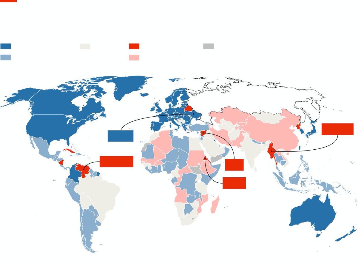 Карта мир санкции