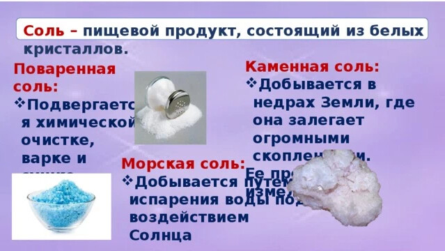 Проект значение соли в жизни человека