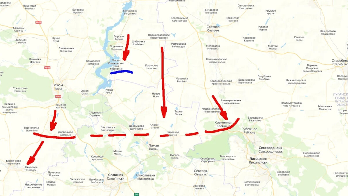 Кременная карта военных действий