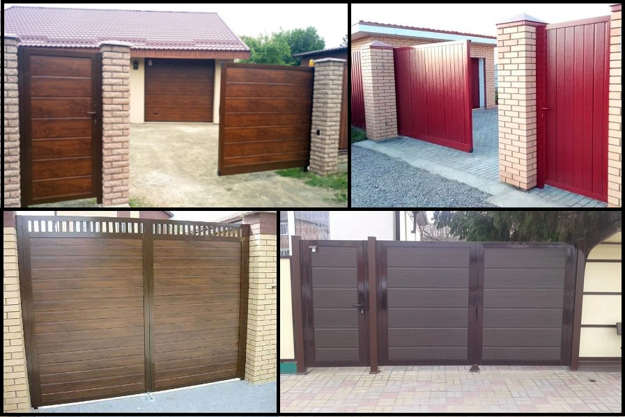 Нова групп ворота. Нова групп ворота. Вольф групп ворота. Забор еврожалюзи с кирпичными столбами. Воротная группа с калиткой.