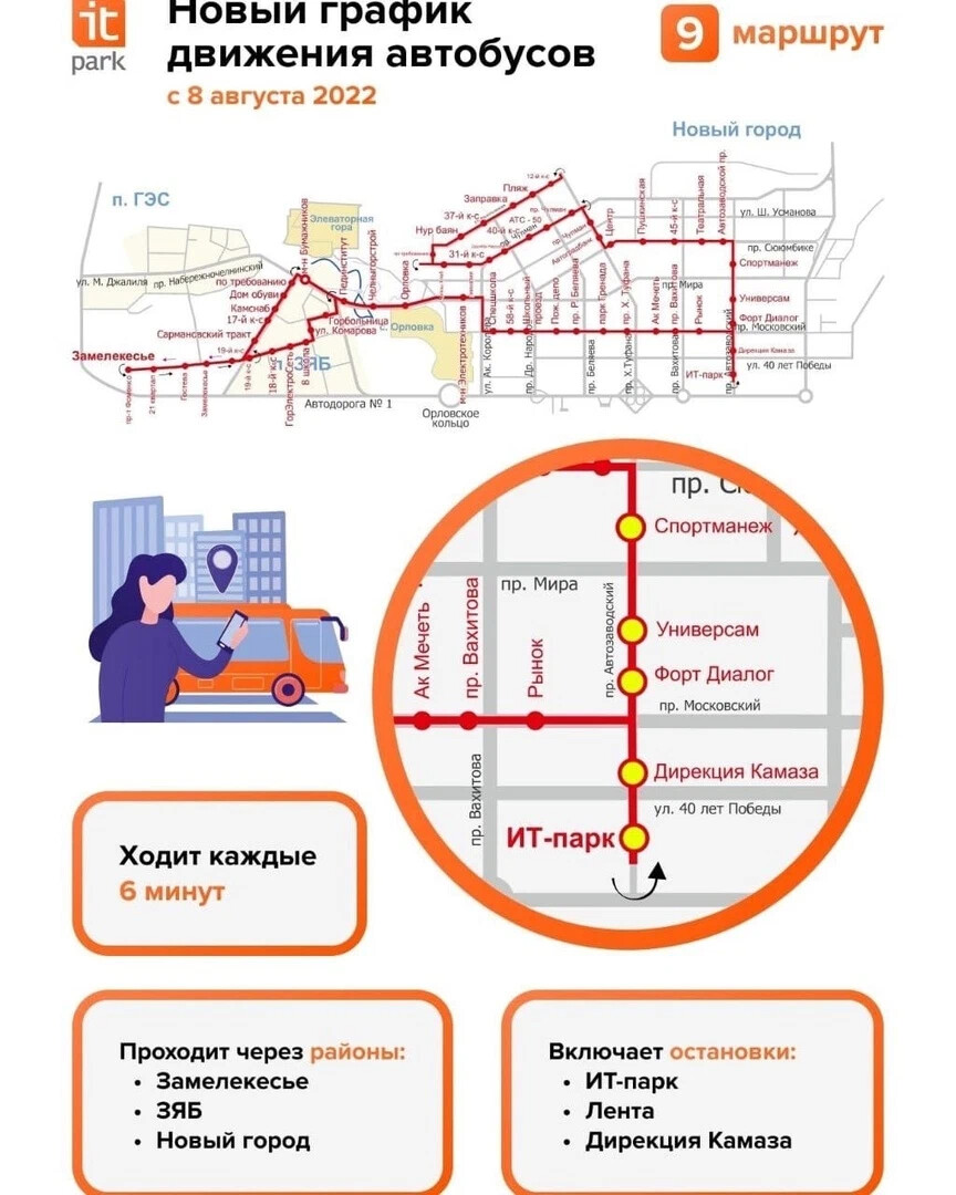 Маршрут 22 набережные челны схема