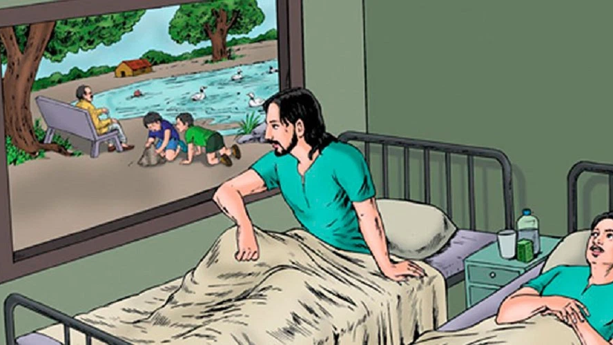 Притча о двух больных в палате. Два двое больных. Два двое больных. Мужчина на больничной койке. Палаты с лежачими больными.