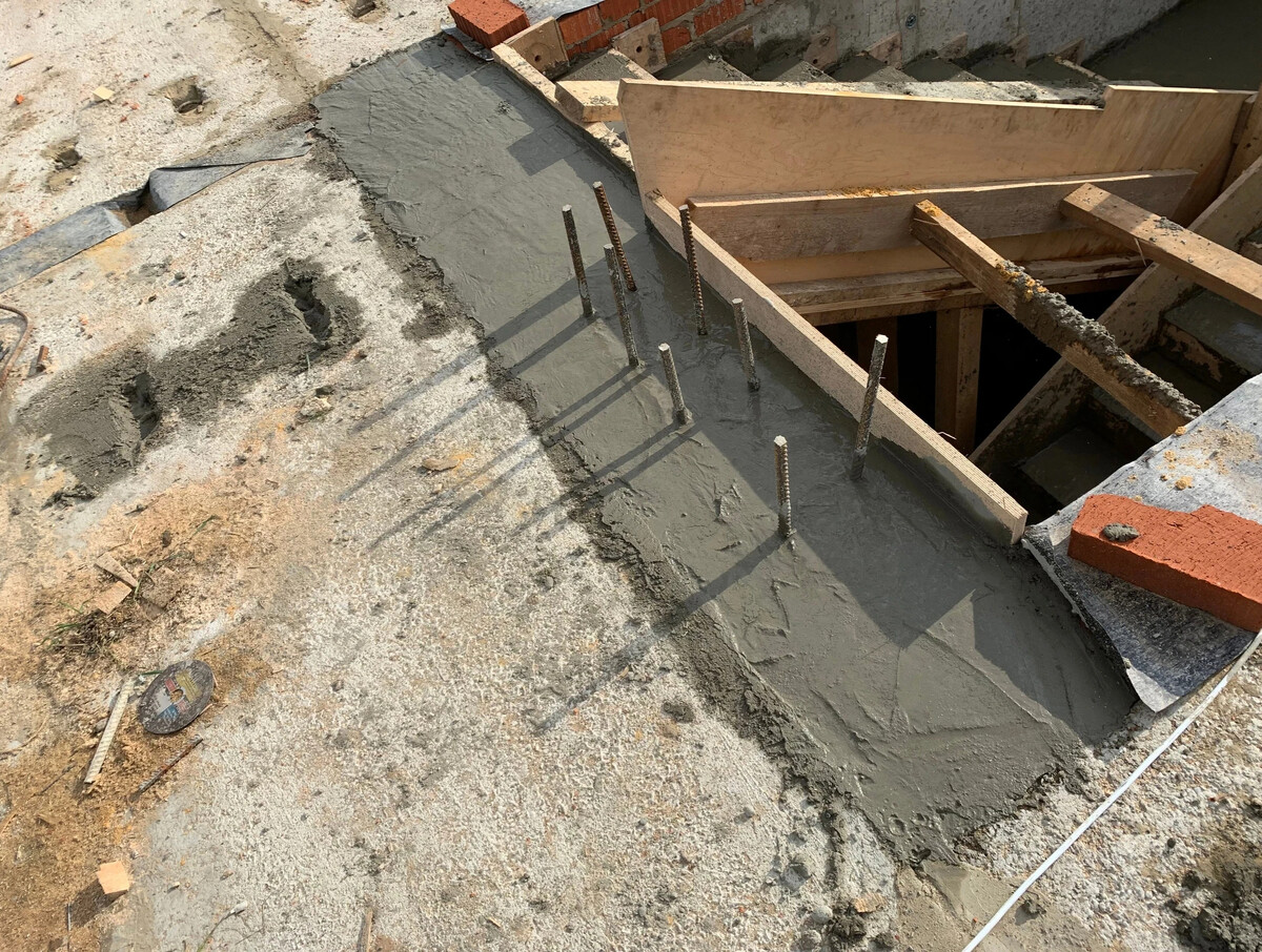 Бетонная лестница в подвал своими руками