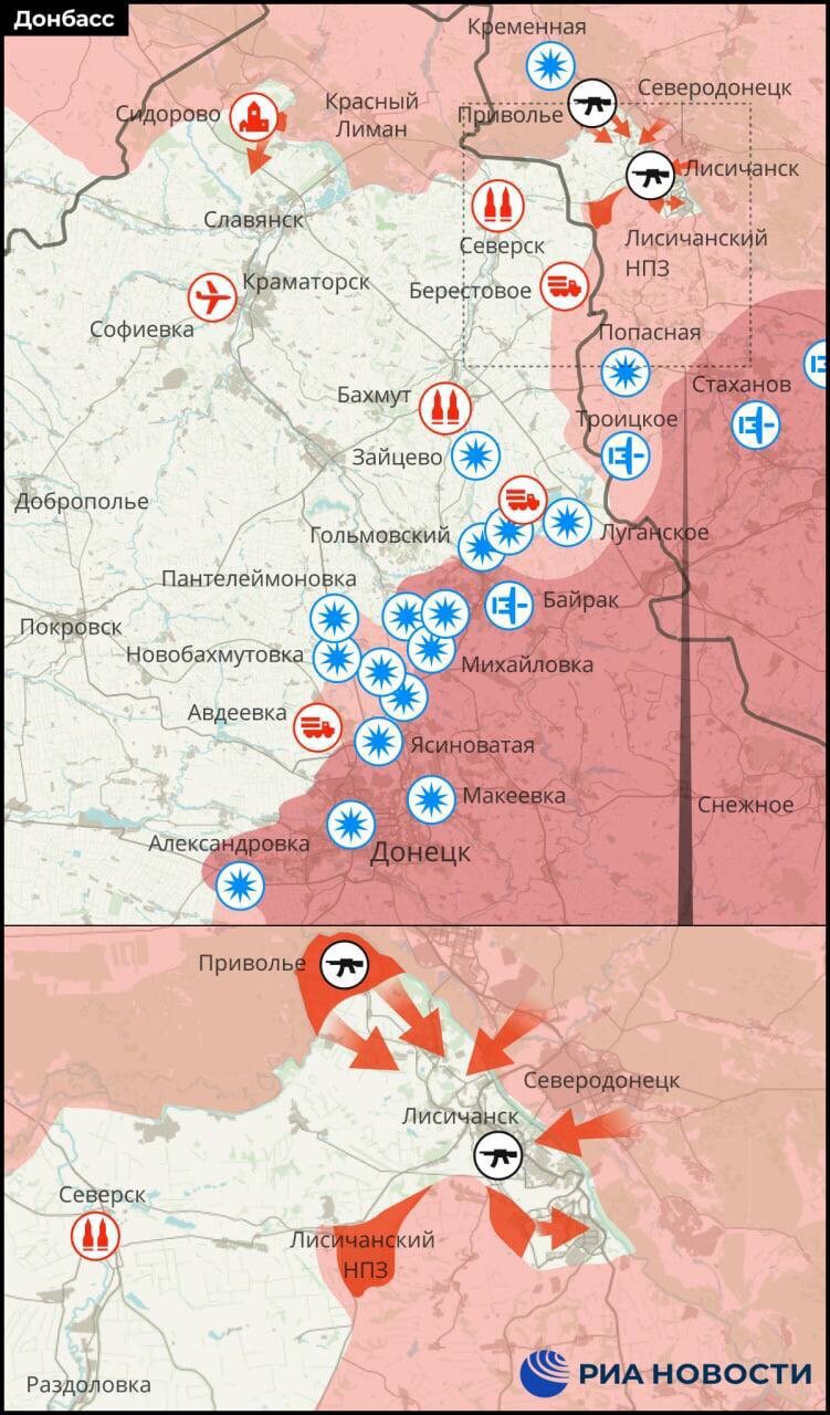 Карта боевых действий украина 30 июня