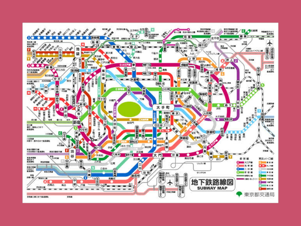 Японское метро схема