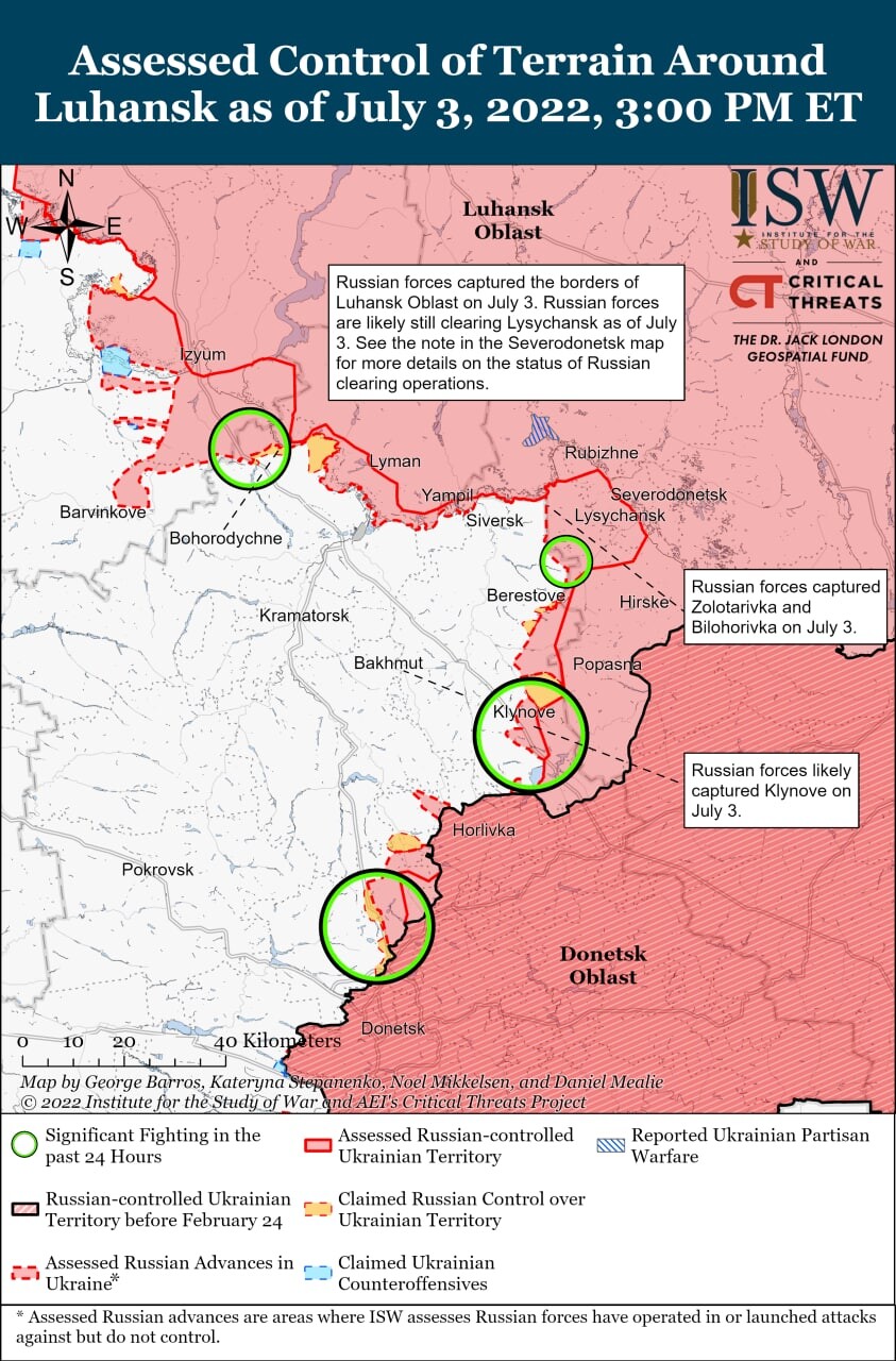 Карта института войны сша