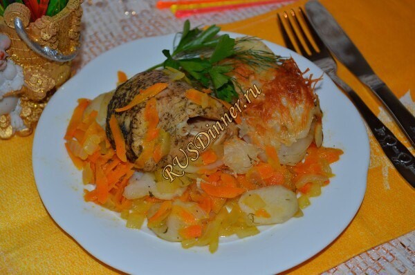 Щука запеченная с овощами в духовке. Щука запеченная с овощами в духовке