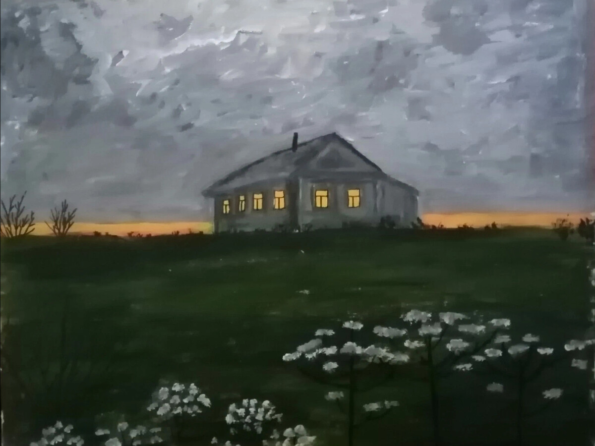 Есть за речкой песочня дом в четыре окна