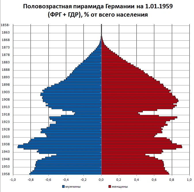 Половозрастная пирамида сша