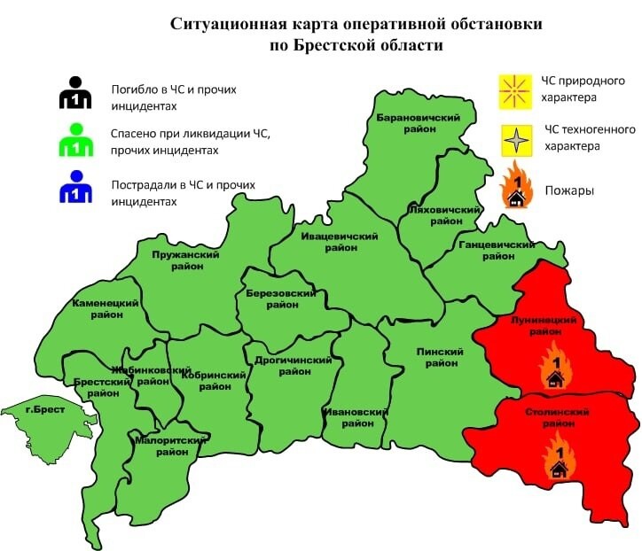 Карта столинского района брестской области подробная с деревнями