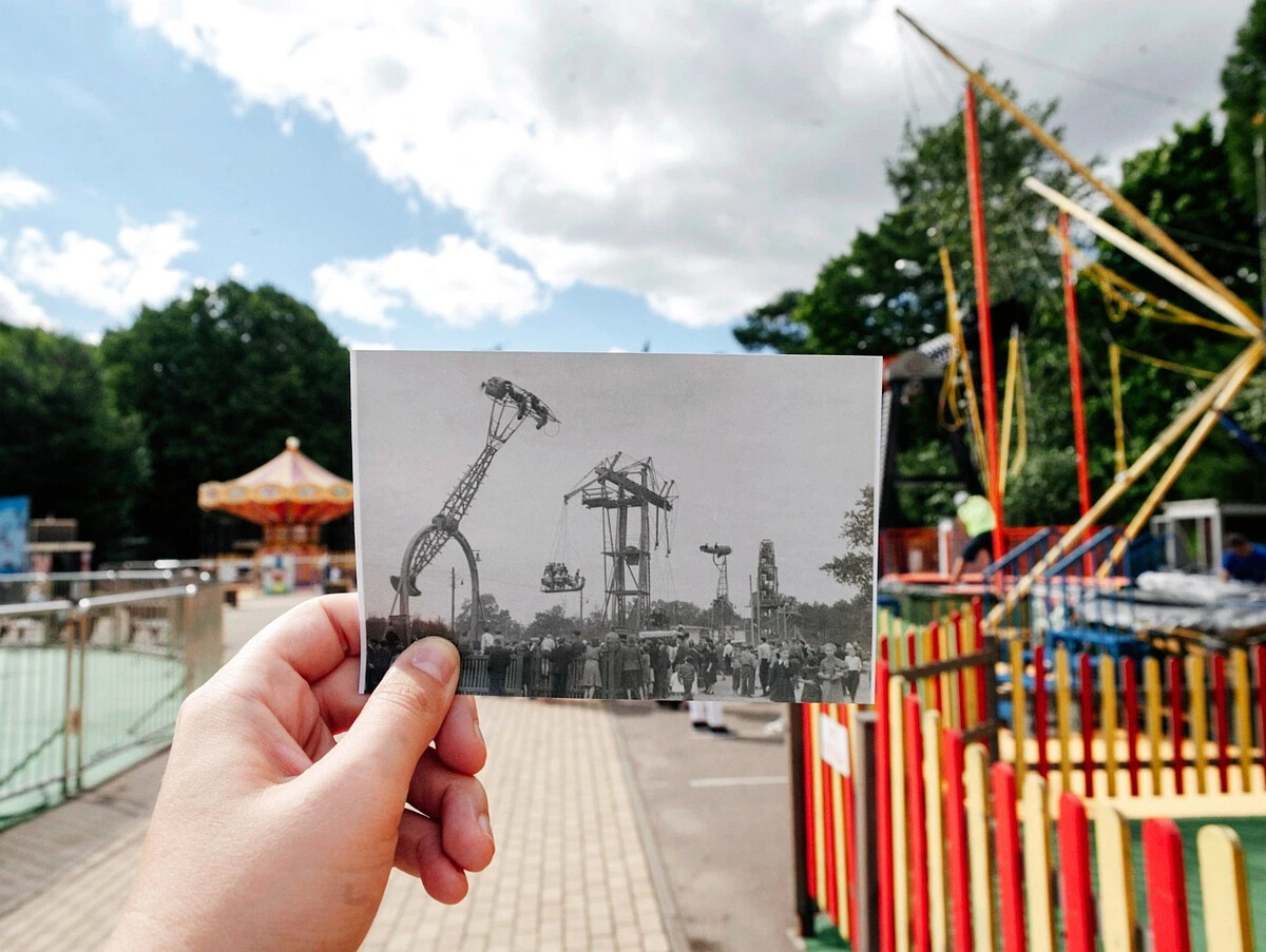 Парк сокольники вечером