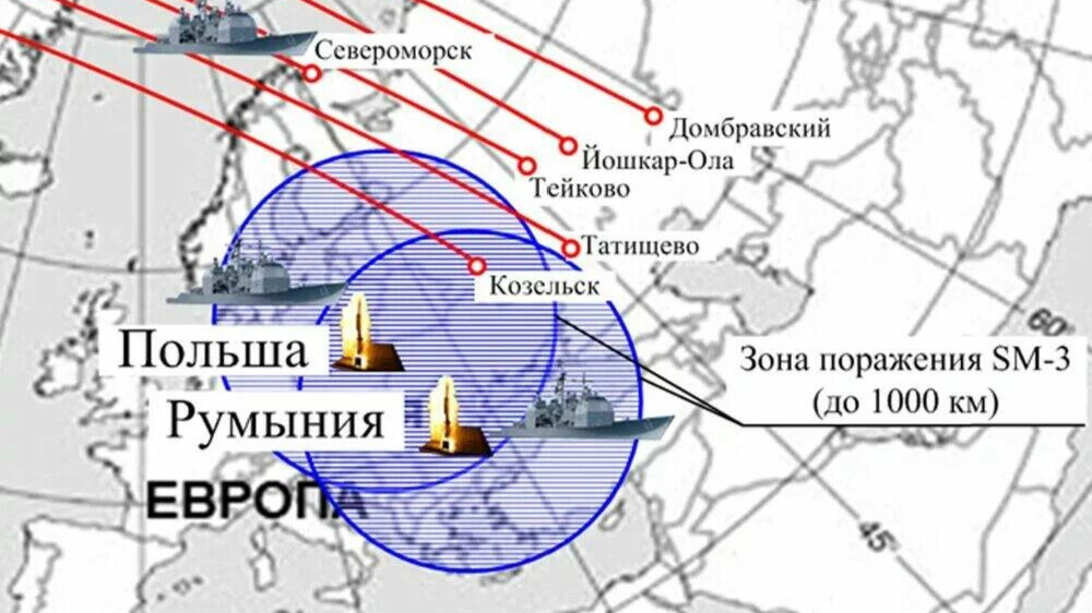 Карта ядерных ракет сша