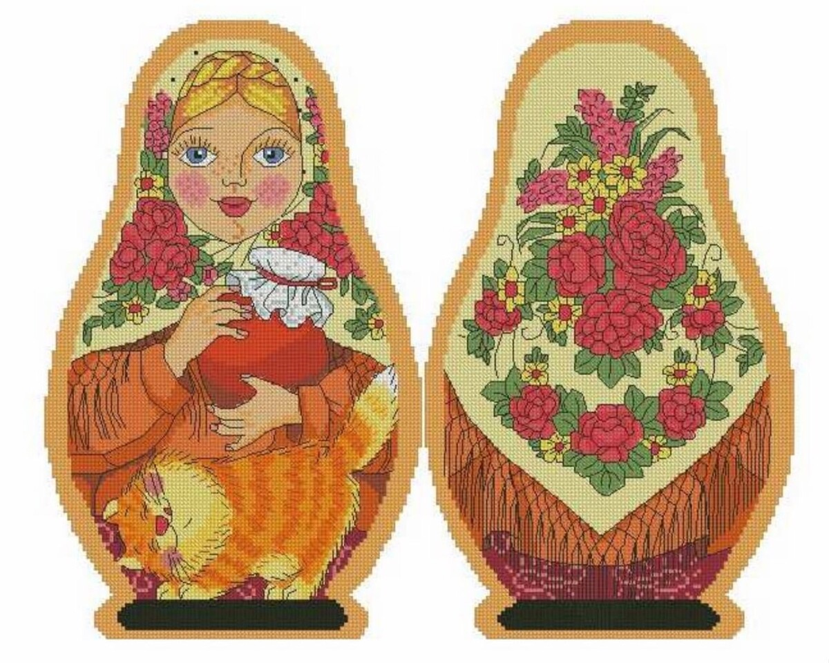 Схема матрешки крестиком