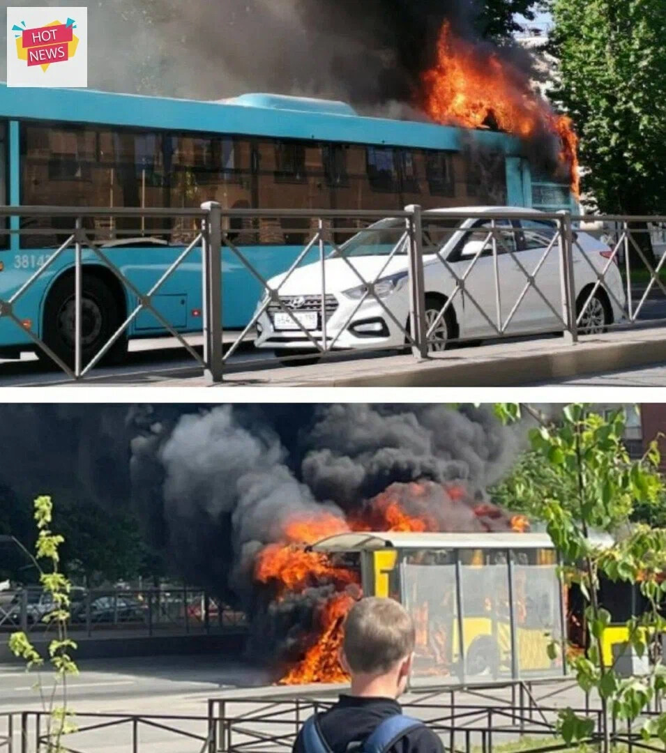 Пожар на автобусной спб. Сгорел автобус в Санкт Петербурге.