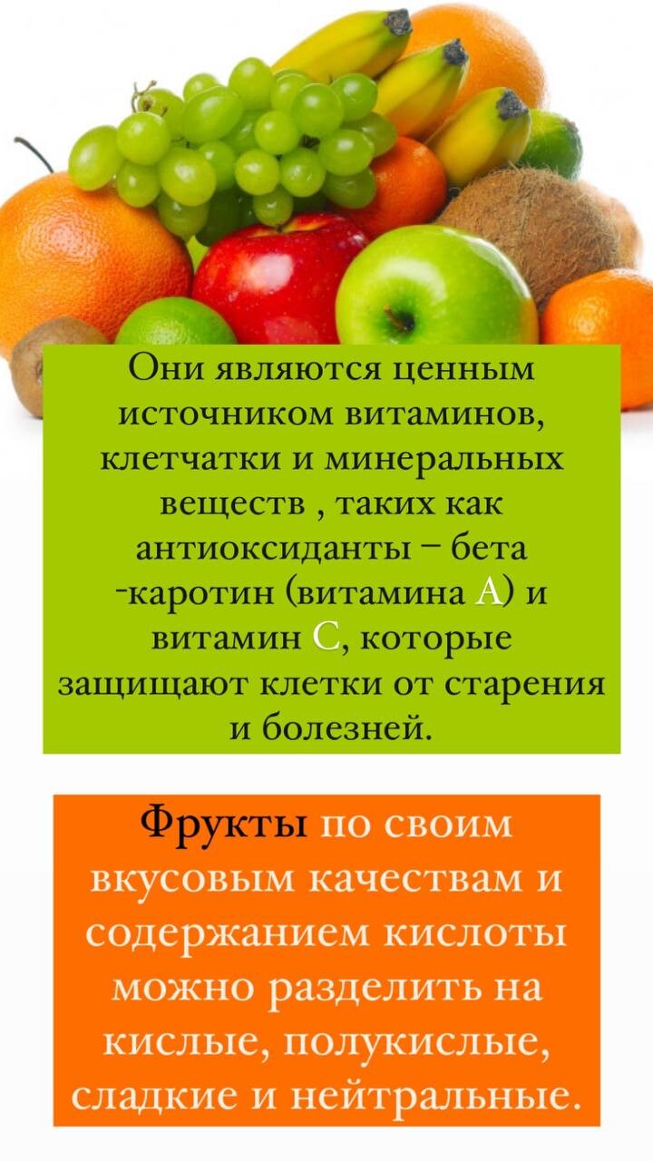 Полезные свойства фруктов