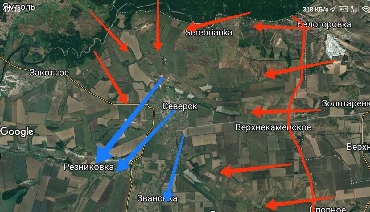 Карта украины северск на карте