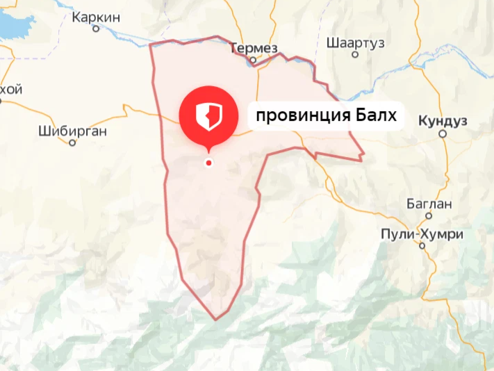 Карта границы таджикистана и афганистана