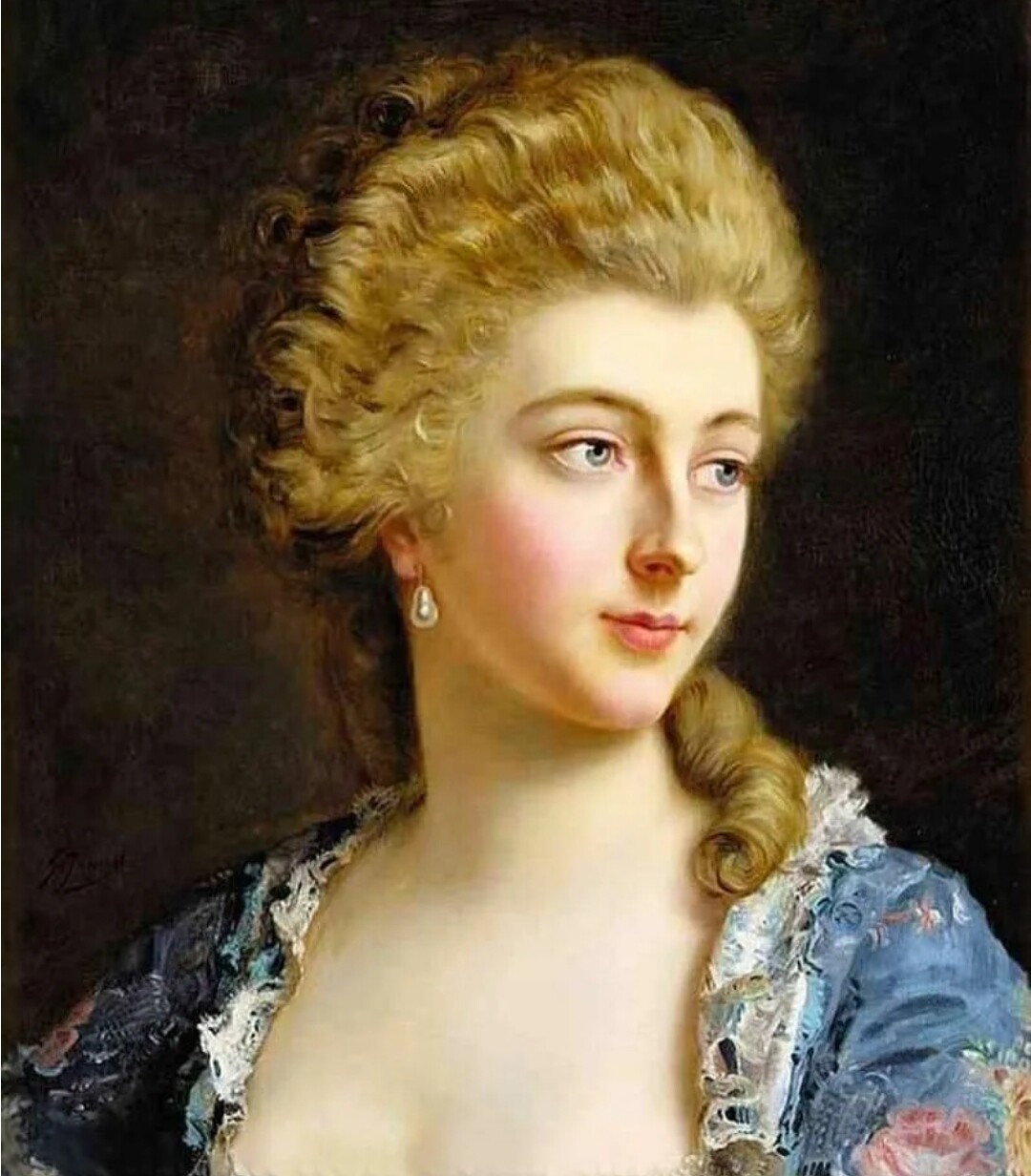 Век дам. Gustave Jean Jacquet (1846-1909). Гюстав Жан Жаке кокетка. Элизабет Жаке де ла Герр. Портрет элегантной дамы 18 века Гюстав.