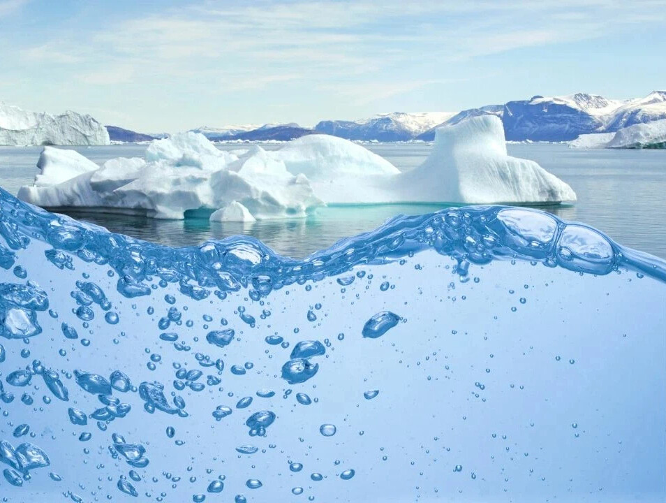 30 тонн воды. Вода с ледников. Изменение ледников Гренландии за десятилетия.