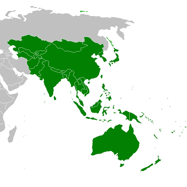 Карта стран тихоокеанского региона