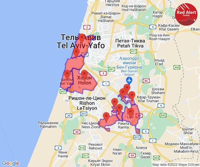 Карта холона израиль на русском