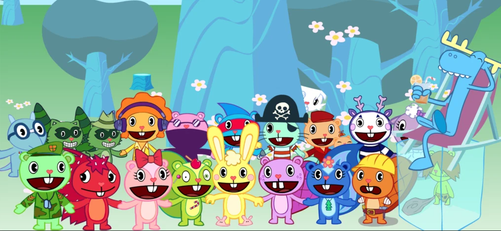 В воскресенье по телевизору показали 6 мультфильмов. Happy Tree friends r34.