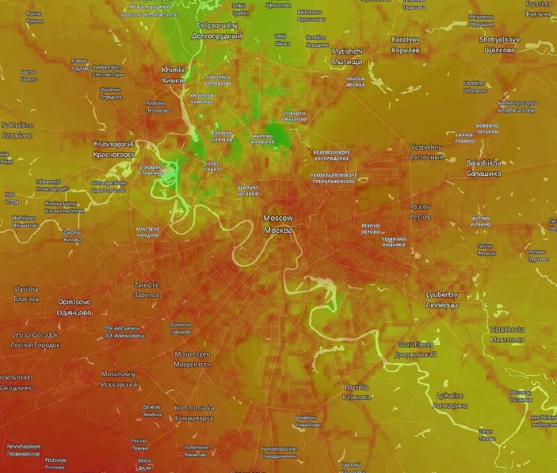 Воздух в москве карта