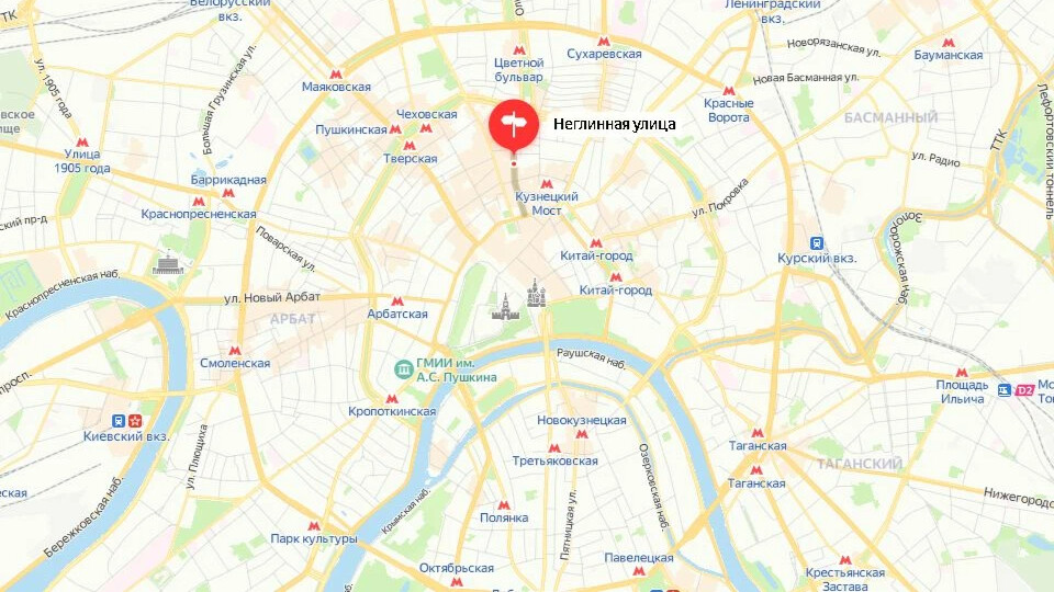 Река неглинная в москве карта - 91 фото