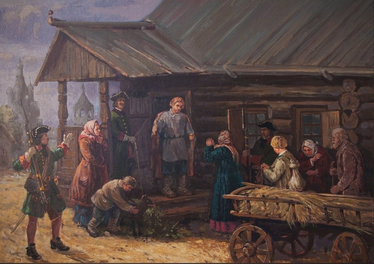Картина сельский сход