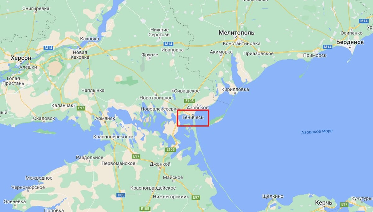 Херсонская область карта с городами