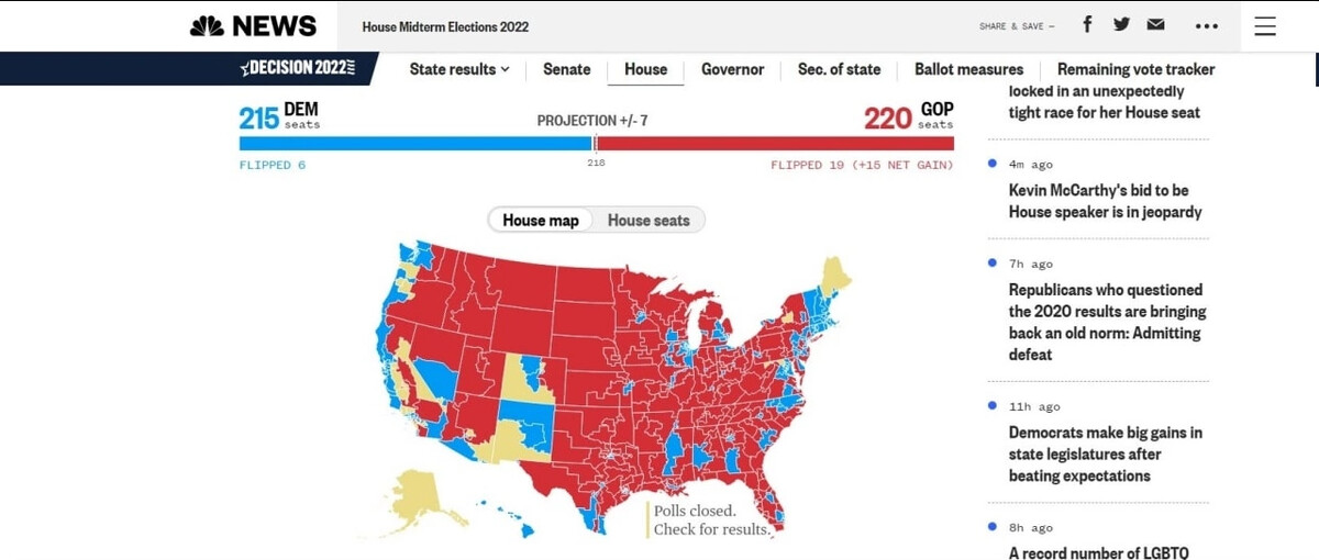 Выборы в конгресс США 2022. Карта голосования США 2022. Итоги выборов в США. Результаты выборов в конгресс США 2022.