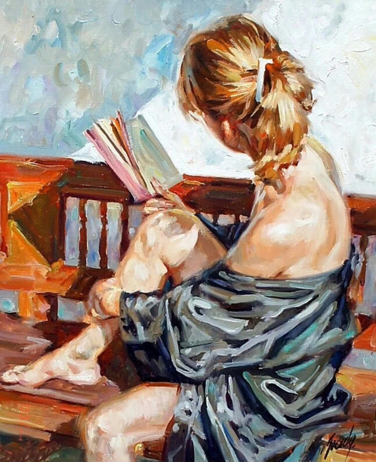 Девочка с книгой картина