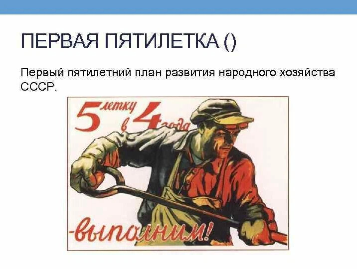 Когда был принят 1 пятилетний план