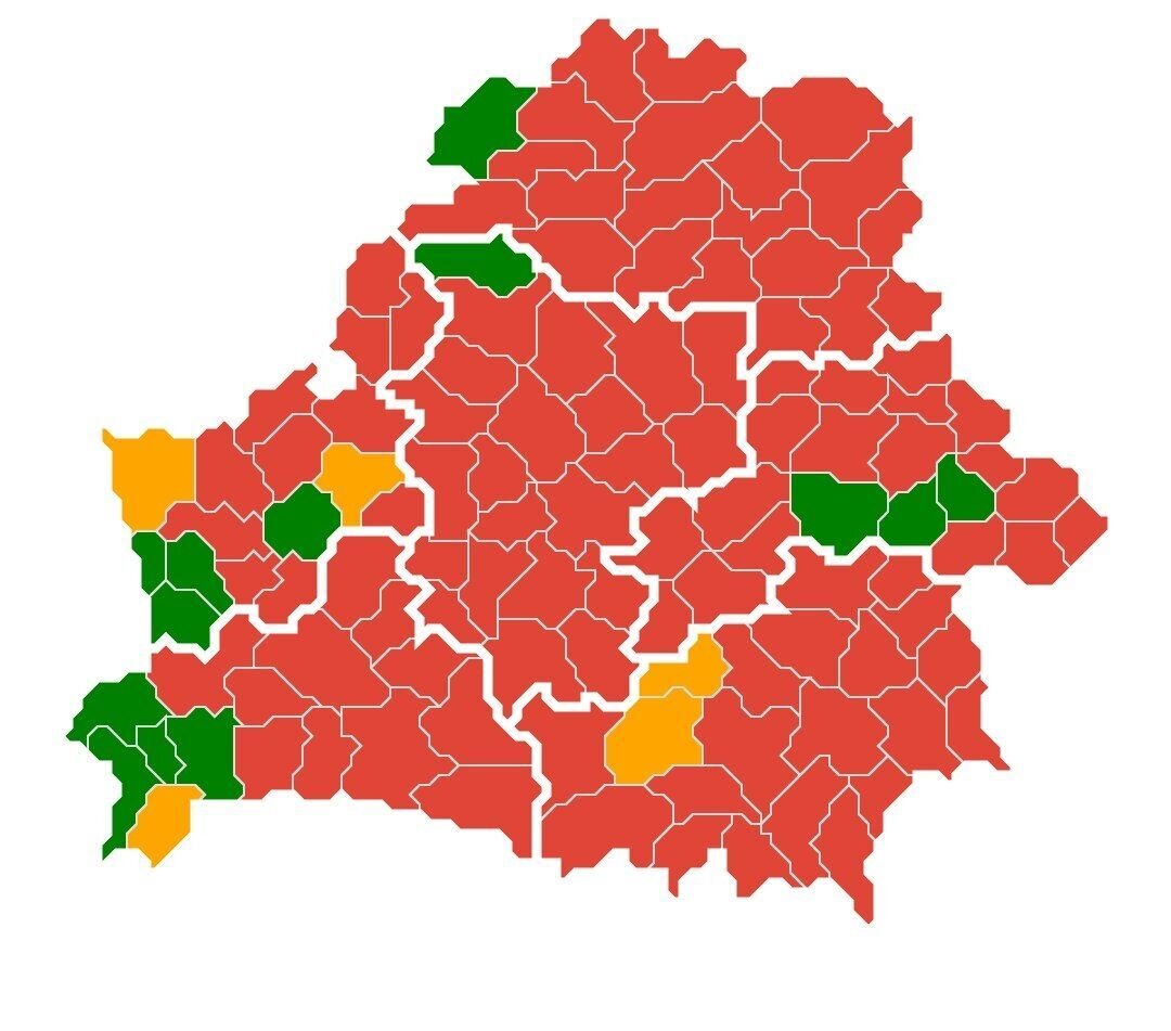 Карта ограничения посещения лесов беларуси