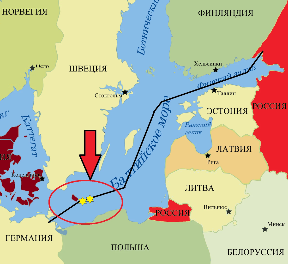 Остров борнхольм на карте балтийского моря