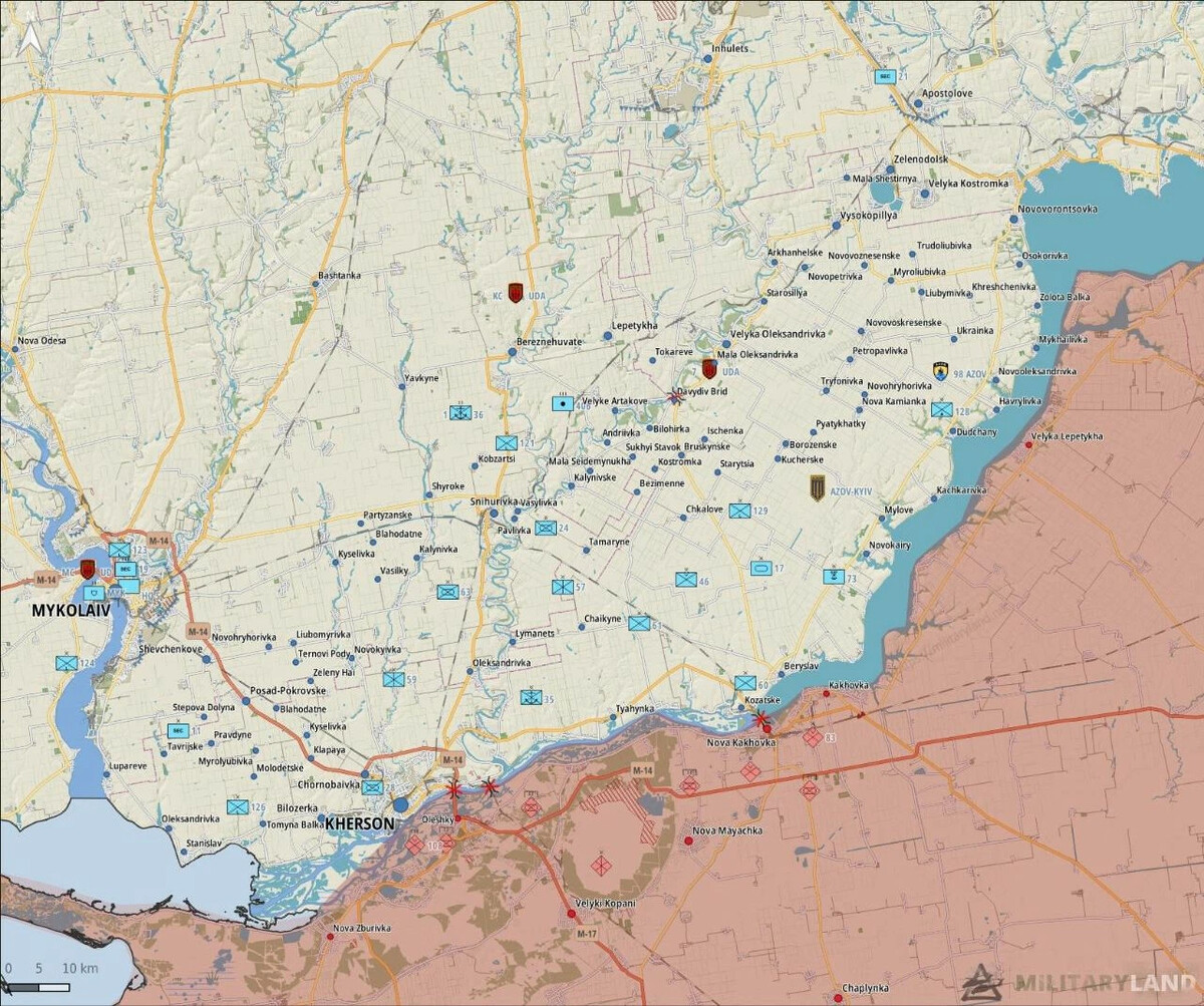 Херсонское направление карта