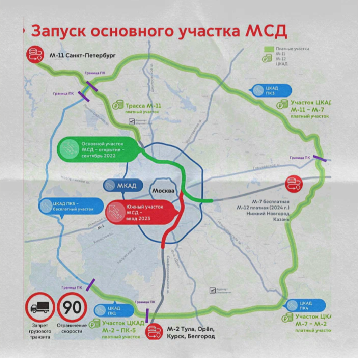 Проезд по мсд в москве в 2024. Мсд ЦКАД ЦКАД мсд. Схема мсд Москвы на карте Москвы. Проезд по мсд в Москве. Мсд дорога в Москве.